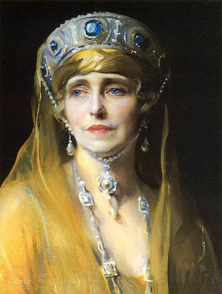 Philip Alexius de Laszlo Portrait of Queen Marie of Romania Norge oil painting art